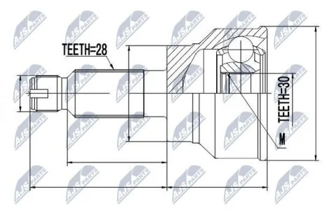 Suzuki sx4 шарнир равных угловых скоростей сузуки sx4 на SUZUKI NTY NPZSU020