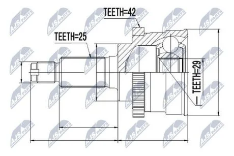Suzuki liana шарнир равных угловых скоростей сузуки лиана на SUZUKI NTY NPZ-SU-022