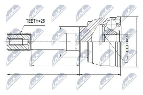 Suzuki grand vitara sq416/420 шарнир равных угловых скоростей сузуки гранд витара sq416/420 на SUZU NTY NPZ-SU-027