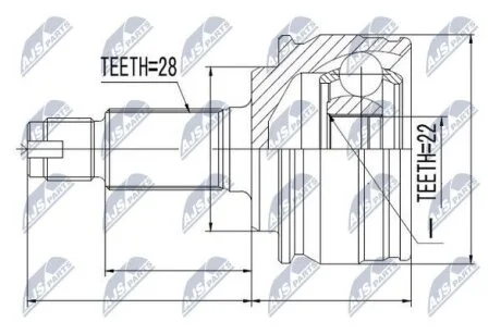 Suzuki grand vitara jb416 шарнир равных угловых скоростей сузуки гранд витара jb416 на SUZUKI NTY NPZ-SU-029