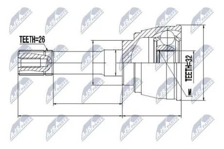 Suzuki grand vitara xl-7 ja627 шарнир равных угловых скоростей сузуки гранд витара xl-7 ja627 на SU NTY NPZ-SU-030