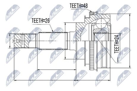 Toyota carina e uk шарнир равных угловых скоростей тойота карина e uk NTY NPZ-TY-001
