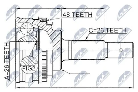 Lexus rx300 шарнир равных угловых скоростей лексус rx300 на LEXUS,TOYOTA NTY NPZTY003