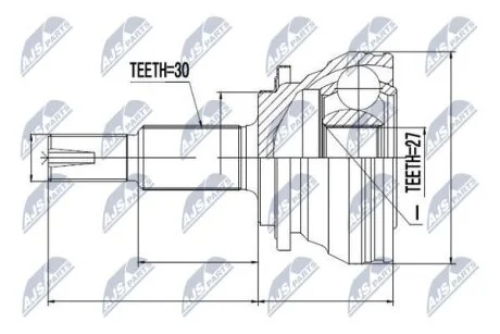 Toyota rav-4 шарнир равных угловых скоростей тойота рав-4 на TOYOTA NTY NPZTY063