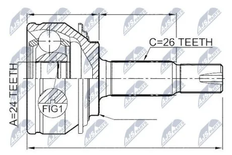 Шарнирный комплект, приводной вал на TOYOTA NTY NPZTY065