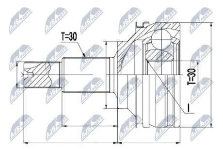 Lexus gs300 шарнир равных угловых скоростей лексус gs300 на Lexus,Toyota NTY NPZTY074