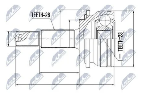 Toyota verso-s шарнир равных угловых скоростей тойота версо-с NTY NPZTY079