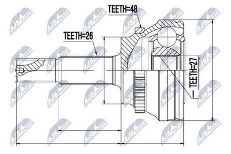 Toyota rav-4 шарнир равных угловых скоростей тойота рав-4 NTY NPZTY081