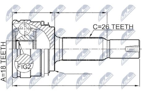 Шарнирный комплект, приводной вал на TOYOTA NTY NPZ-TY-085