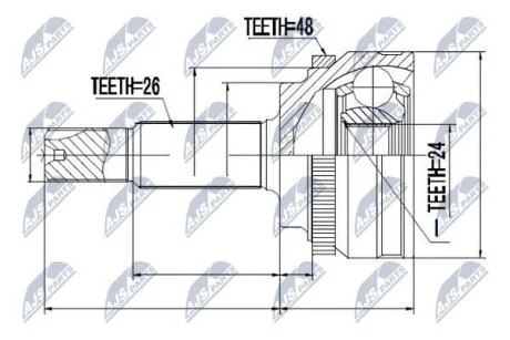 Toyota celica zzt230 шарнир равных угловых скоростей тойота селика zzt230 на TOYOTA NTY NPZ-TY-088