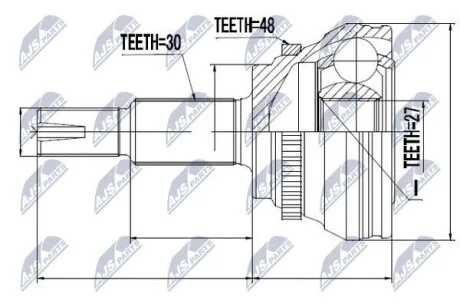 Lexus rx270 шарнир равных угловых скоростей лексус rx270 на Lexus,Toyota,Toyotagac NTY NPZ-TY-094
