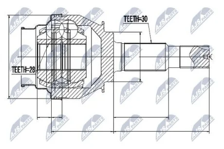Lexus is250/is350/is f шарнир равных угловых скоростей лексус is250/is350/is f на LEXUS,TOYOTA NTY NPZTY095
