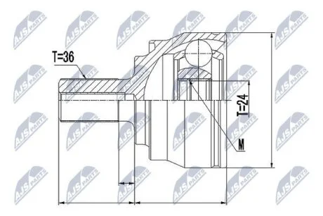 Volvo v40 шарнир равных угловых скоростей вольво v40 NTY NPZVV020