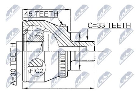 Audi a4 шарнир равных угловых скоростей ауди а4 на AUDI,SKODA,VW NTY NPZ-VW-008