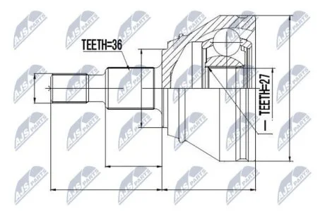 Vw golf iv шарнир равных угловых скоростей фольксваген гольф iv на AUDI,SEAT,SKODA,VW NTY NPZ-VW-028