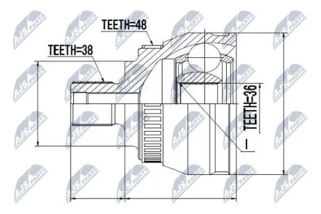 Vw sharan шарнир равных угловых скоростей фольксваген шаран на FORD,SEAT,VW NTY NPZ-VW-029