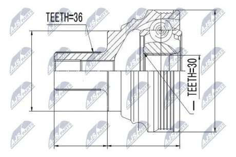 Шарнирный комплект, приводной вал на Seat,Skoda,Vw NTY NPZVW030