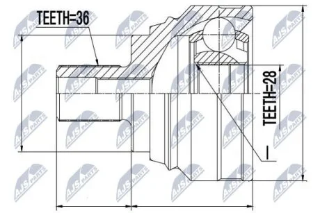 Vw sharan шарнир равных угловых скоростей фольксваген шаран на SEAT,VW NTY NPZ-VW-040