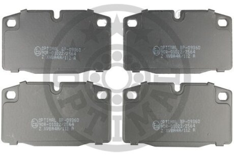 Комплект гальмівних накладок, дискове гальмо Optimal BP-09360