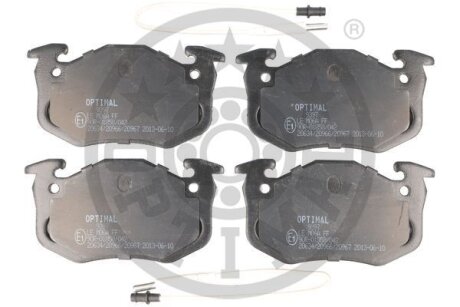 Комплект гальмівних накладок, дискове гальмо Optimal BP-09397