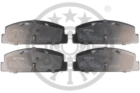 Комплект гальмівних накладок, дискове гальмо Optimal BP-09560