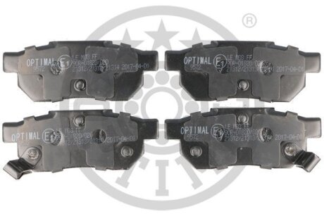 Комплект гальмівних накладок, дискове гальмо Optimal BP-09572