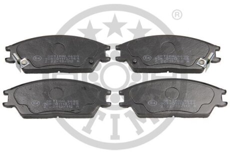 Комплект гальмівних накладок, дискове гальмо Optimal BP-09680