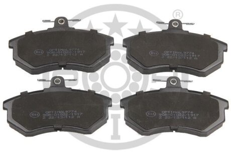 Комплект гальмівних накладок, дискове гальмо Optimal BP-09774