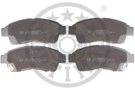 Комплект гальмівних накладок, дискове гальмо Optimal BP09787