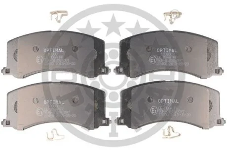 Комплект гальмівних накладок, дискове гальмо Optimal BP-10080