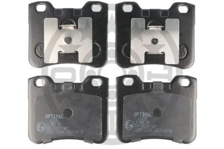 Комплект гальмівних накладок, дискове гальмо Optimal BP-10135