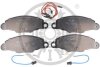 Комплект гальмівних накладок, дискове гальмо Optimal BP-10224 (фото 1)