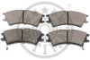 Комплект гальмівних накладок, дискове гальмо Optimal BP-10261 (фото 2)