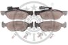 Комплект гальмівних накладок, дискове гальмо Optimal BP-10384 (фото 2)