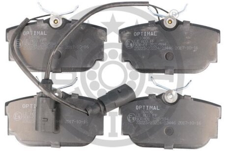 Комплект гальмівних накладок, дискове гальмо Optimal BP-10486