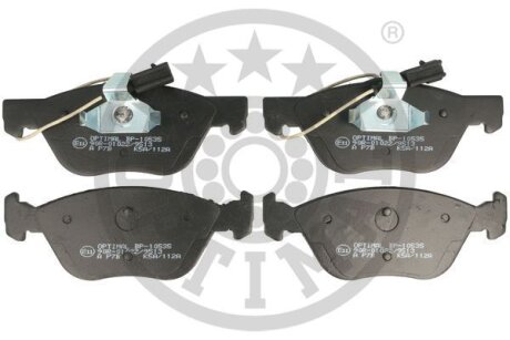 Комплект гальмівних накладок, дискове гальмо Optimal BP-10535
