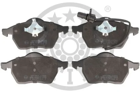 Комплект гальмівних накладок, дискове гальмо Optimal BP12093