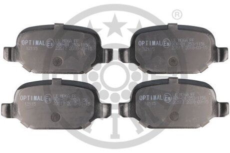 Комплект гальмівних накладок, дискове гальмо Optimal BP-12115