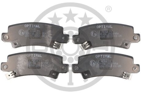 Комплект гальмівних накладок, дискове гальмо Optimal BP-12121