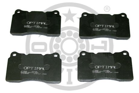 Комплект гальмівних накладок, дискове гальмо Optimal BP12166
