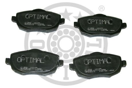 Комплект гальмівних накладок, дискове гальмо Optimal BP-12195