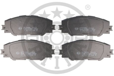Комплект гальмівних накладок, дискове гальмо Optimal BP-12312