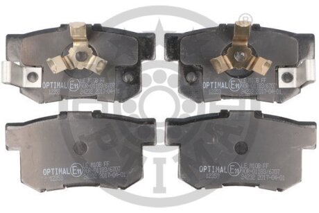 Комплект гальмівних накладок, дискове гальмо Optimal BP-12353