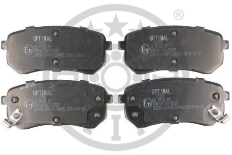 Комплект гальмівних накладок, дискове гальмо Optimal BP-12355