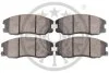 Комплект гальмівних накладок, дискове гальмо Optimal BP-12362 (фото 2)