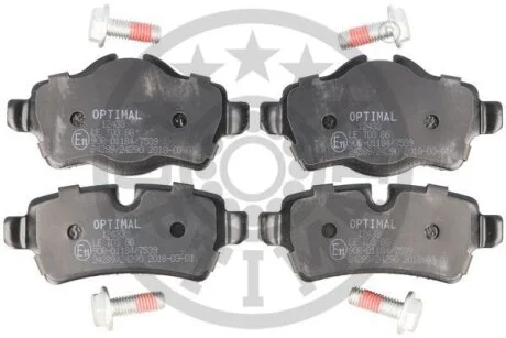 Комплект гальмівних накладок, дискове гальмо Optimal BP-12433