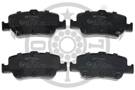 Комплект гальмівних накладок, дискове гальмо Optimal BP-12484