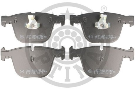 Комплект гальмівних накладок, дискове гальмо Optimal BP-12540