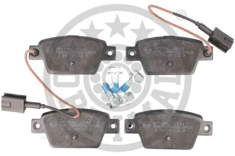 Комплект гальмівних накладок, дискове гальмо Optimal BP-12541