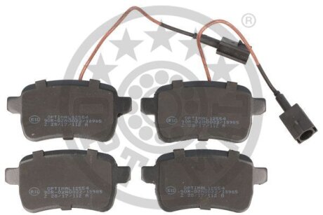 Комплект гальмівних накладок, дискове гальмо Optimal BP-12554